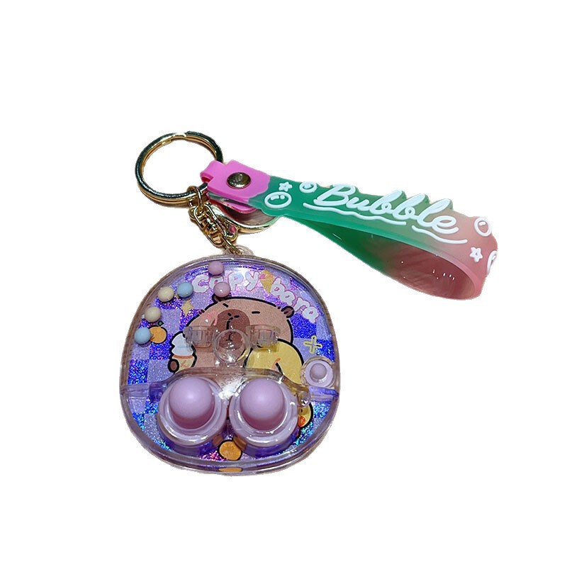 カピ水中シューティングゲーム機キーホルダークレヨンしんちゃんかわいい液体携帯ゲーム機ギフトペンダント|undefined