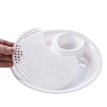 密胺仿瓷餐具商用饺子盘带醋碟酱水饺盘菜盘寿司盘家用子母盘