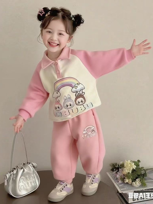 女童春秋套装2025新款儿童洋气时髦女孩春季宝宝时尚休闲运动衣服|undefined