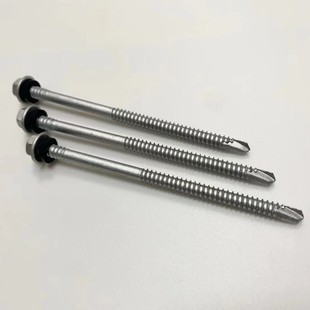 Australian coating, hexagonal 6.3 EPDM pad, drill tail self-tapping screw, steel plate, 1500H channel steel, roof