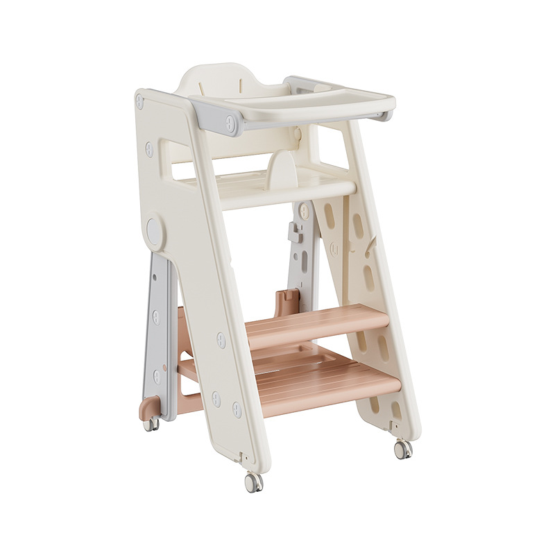 Muebles de plástico personalizados para niños comedor plegable para bebés de 0 a 6 años de edad en banco silla de comedor