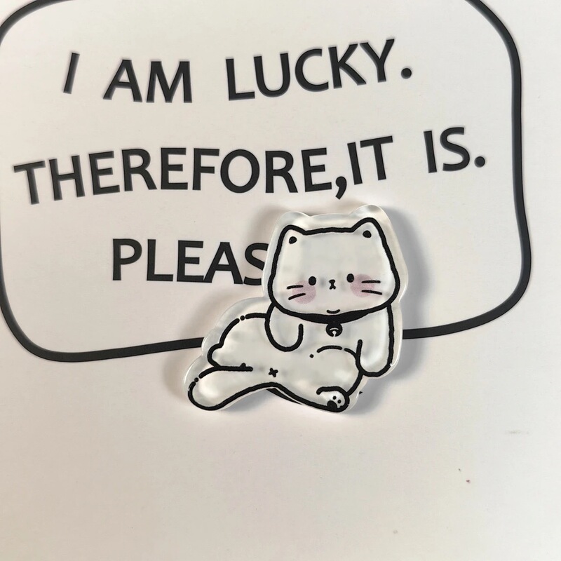 線画落書き猫冷蔵庫マグネット漫画アクリル磁気写真装飾マグネット写真ステッカー|undefined