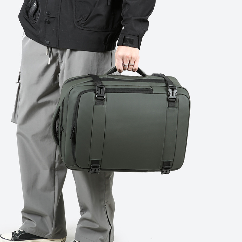 Men's Leather Travel Backpack With Usb Port For Business Logo_voghion.com