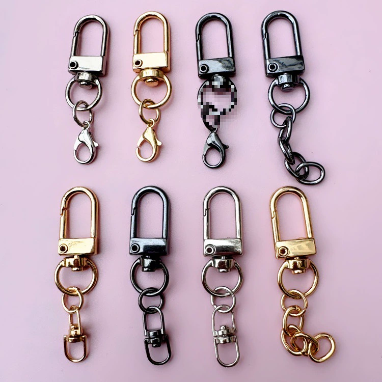 3-точечная маленькая дверная пряжка из гальванического сплава + цепочка с поворотной застежкой-лобстером в форме восьмёрки, комплект из 2 предметов, ювелирный кулон, аксессуар, подвесная пряжка