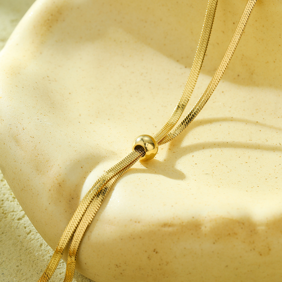 1 Piece Quantity PVD Coated Real Gold Plated Geometric 304 Stainless Steel Lady Waterproof Non Tarnish 304 Stainless Steel Necklace