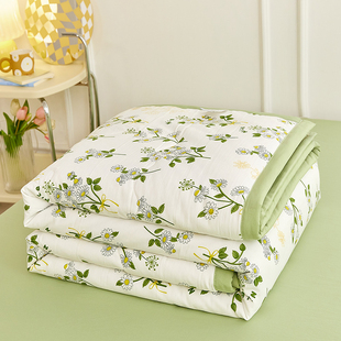 ♡ Washed Cotton Air-Conditioned Quilt, Summer Cool Quilt, Four-Piece Set, Non-Pure Cotton Ice Silk Cool Quilt, Quilt Core Machine Washable