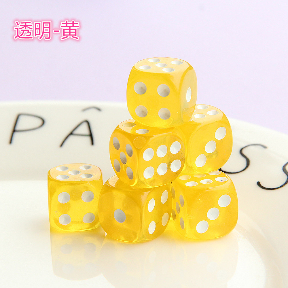 Dados de resina de color caramelo redondeado Tablero de dados de cristal Accesorios de juego Accesorios de llavero de bricolaje Productos transfronterizos de Amazon