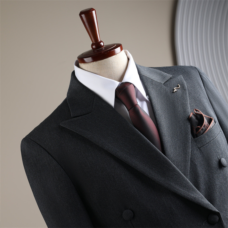 High-end Wool Suit suit Men's Dress Dress Slim-fit Groom Korean-style High-end Casual Business Work Wear Wrinkle-resistant