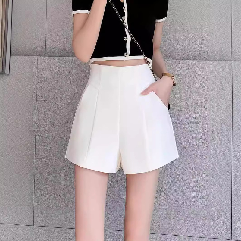 White Suit Shorts Women's Summer 2024 New High Waist Loose Wide Leg Pants Slimming All-match Casual A- shaped Hot Pants White Suit Shorts Women's Summer 2024 New High Waist Loose Wide Leg Pants Slimming All-match Casual A- shaped Hot Pants
