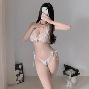Sexy lingerie sexy lace three-point bra underwear women's transparent temptation pajamas suit temptation passion women