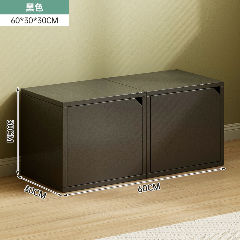 [luxury black-single cabinet door] combination 60*30*30cm with free back panel