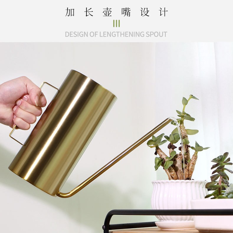 Acero inoxidable regadera metal hogar vintage regadera gran capacidad Oro Negro regadera 1.5l