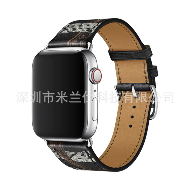 Adecuado para Apple Watch applewatch Correa S9 cuero genuino iwatch456789SE deportes ultra2 fabricante
