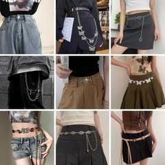 復古愛心腰鏈百搭腰帶女裝飾連衣裙收腰配裙子褲子心形鏈條配飾