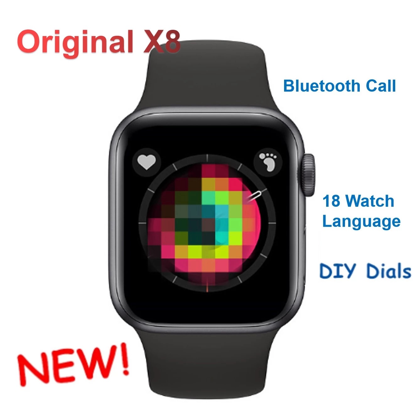 Supply smart watch X8 heart rate blood p...