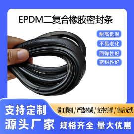定制三元丙乙EPDM硅胶密封条发泡复合胶条门窗防尘机柜专用橡胶条