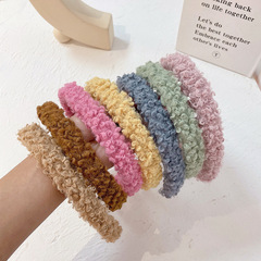 Korean Autumn/Winter Plush Headband with Sweet and Stylish Atmosphere, Outgoing Hairpin, Wide Edge Headband for Girls, Elegant and Cute Hair Tie