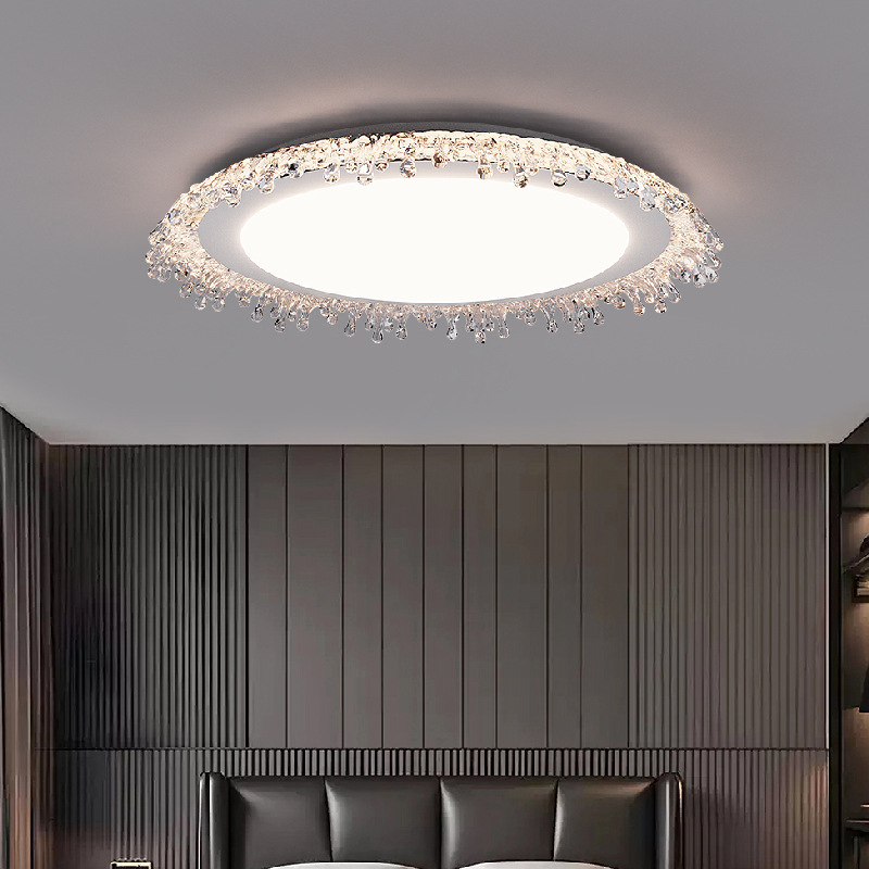 Gran vista jardín dormitorio lámpara de techo moderna minimalista y creativa glaciar gota de agua lámpara principal de cama de espectro completo lámpara Zhongshan 255L