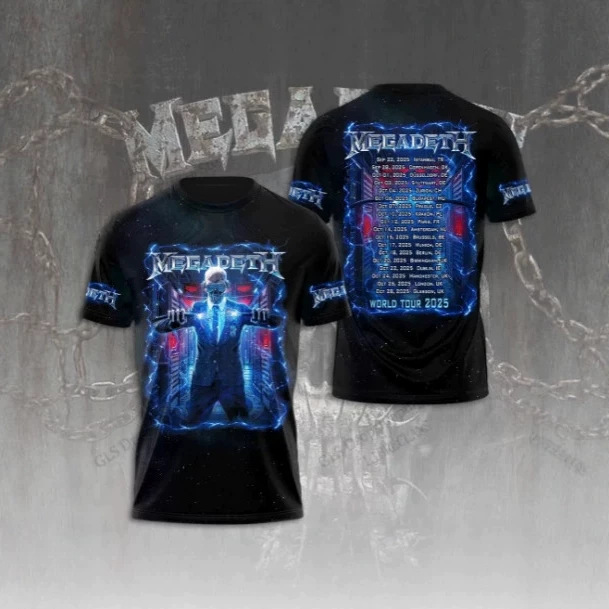 Heavy Metal Rock Band Megadeth 3D Printed T-Shirt Top Women's Sports Plus-Size Top T-Shirt Heavy Metal Rock Band Megadeth 3D Printed T-Shirt Top Women's Sports Plus-Size Top T-Shirt