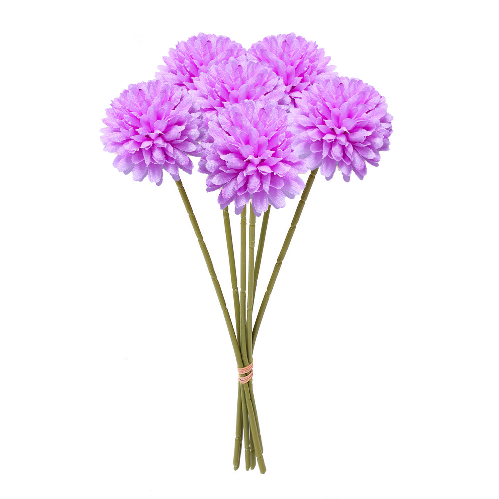 Simulación de diente de león una sola cabeza cebolla bola crisântemo decoración del dormitorio decoración de la sala de estar flores falsas flores de seda boda decoración de boda
