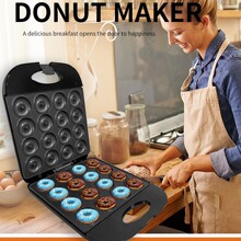 美规甜甜圈机110v 蛋糕早餐机 美国墨西哥三明治机大号16孔面包机
