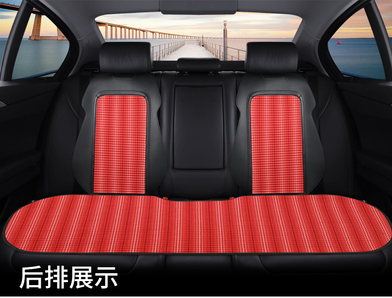 Car Seat Cushion, All-Season Saddle Cushion, Universal Perforated Trendy Health-Preserving Half-Pack Linen High-End Car Seat Cushion, Non-Slip