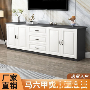 Solid Wood Tv Cabinet Modern Simple Small Apartment Living Room New Home Bedroom European Style Storage Multi-Functional High Cabinet