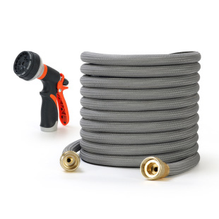 Amazon hot selling garden hose garden watering high pressure car wash non-retractable water pipe water gun cross-border