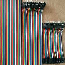 彩色杜邦线排线10cm/20cm/30cm长母对母公对母40P杜邦线加工