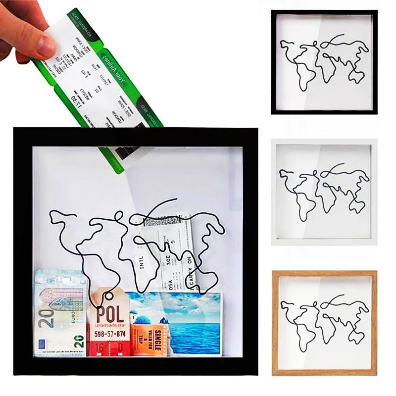 Tiktok Hot-Selling Ticket Stub Storage Frame, Concert Ticket and Coin Collection Frame, Hollow Picture Frame, Cross-Border Wholesale