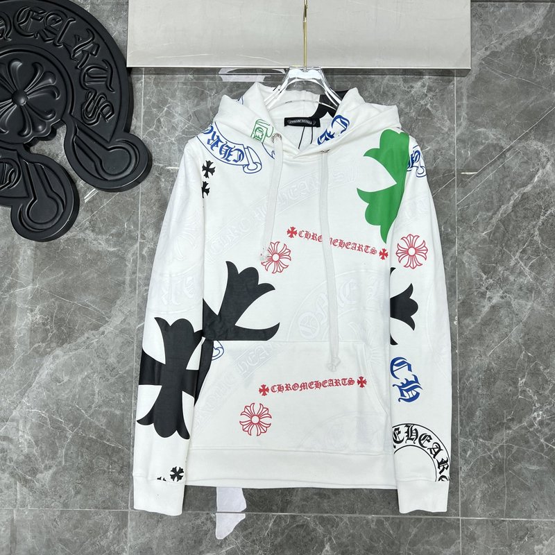 Chrome Heart Hoodie 克罗伈十字架连帽卫衣跨境宽松男女拉链帽衫|undefined