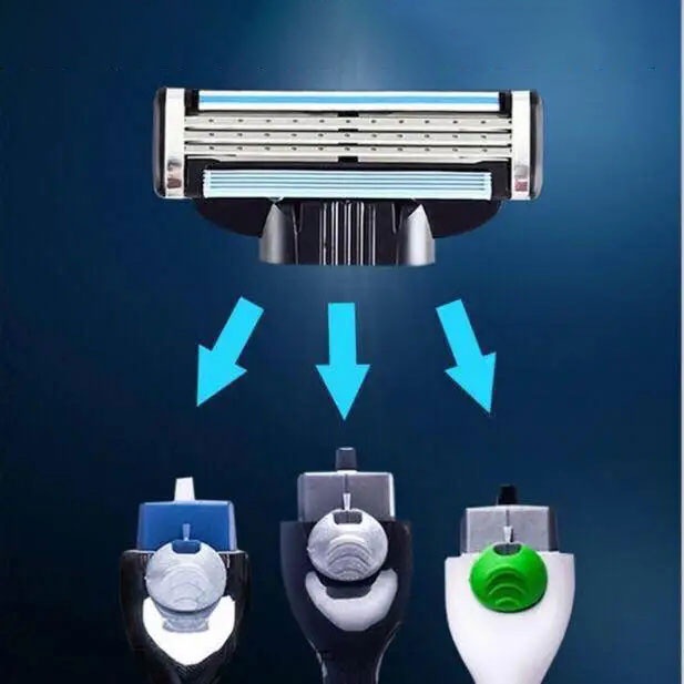 Maquinilla de afeitar manual de 3 capas, cuchillas universales, precio de fábrica para comercio exterior