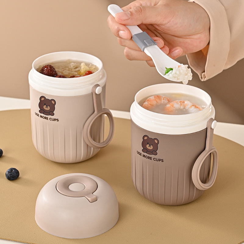 Yogurt cup oatmeal Cup children's Milk Cup Winter microwave oven heating Cup Soybean Milk Cup outdoor Household Portable