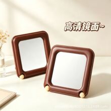 创意手提包包造型化妆镜可折叠学生寝室镜子巧克力台式居家梳妆镜