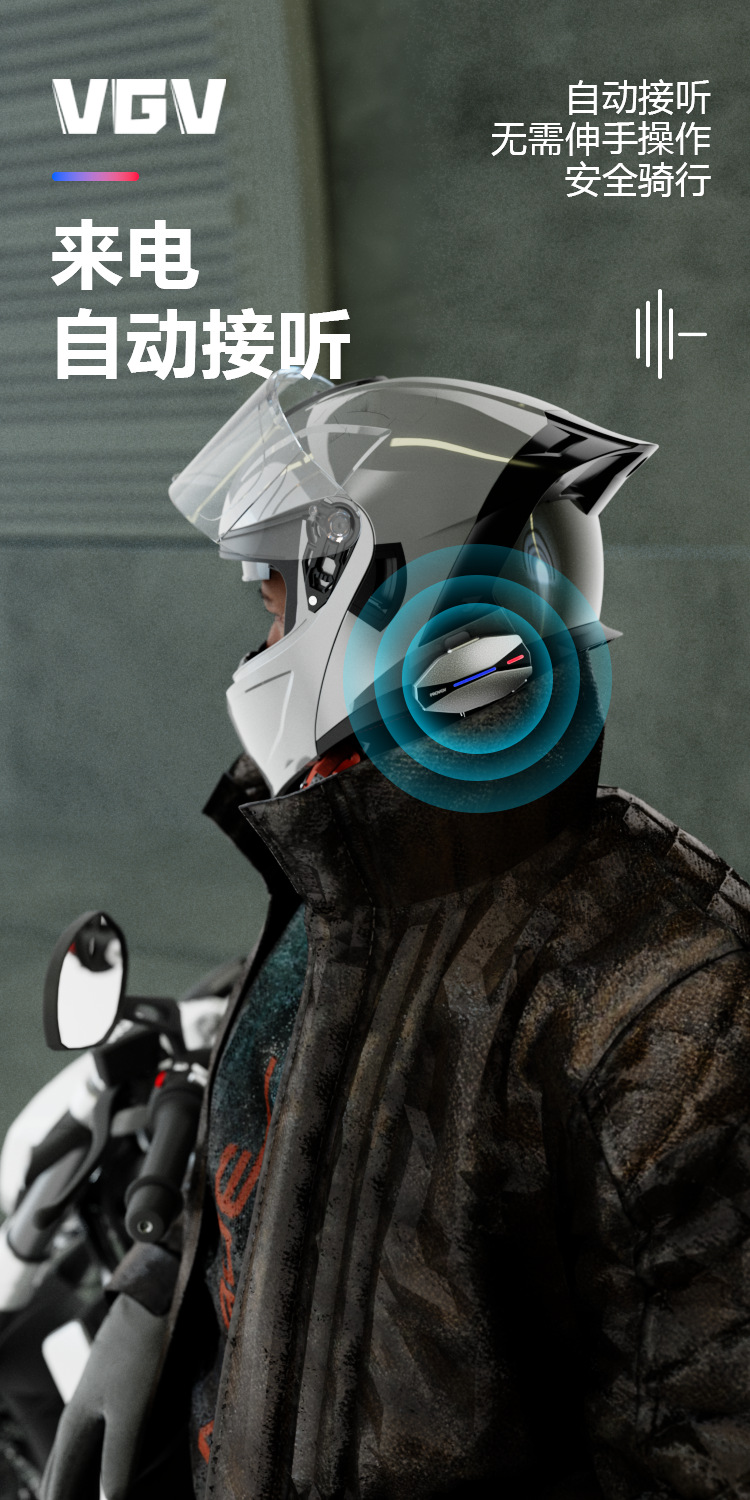 F02 Motorcycle Helmet Bluetooth Headset, Heavy Bass, Waterproof, Noise Reduction, Wireless Riding Headset, Wholesale Customization for Foreign Trade
