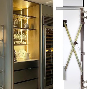 Invisible Single Opening Butterfly Door Hardware Accessories Wardrobe Side Inserted Folding Swing Door Slide Rail Side Flip Hidden Door Track