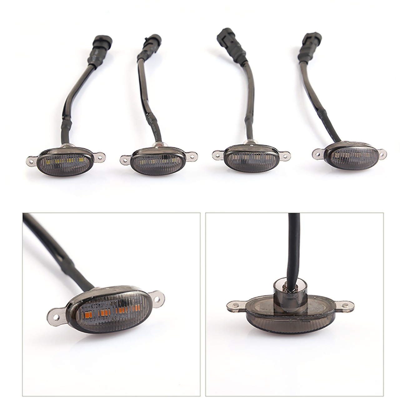 Luz amarilla de automóvil general 12 lámparas raptor rejilla de modificación pickup smog off-road red pequeña luz amarilla día a día