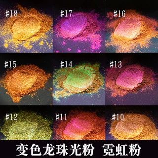 厂家定制珠光变色龙粉 油墨塑料用幻彩霓虹魔镜变色龙珠光粉加工
