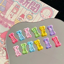 糖果色滴油波点小骨头发夹迷你bb夹ins少女心可爱发卡彩色女童发