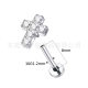Factory for cross-border hot sale ASTM F-136 titanium cross zircon ear nail ear nail piercing jewelry lip nail wholesale