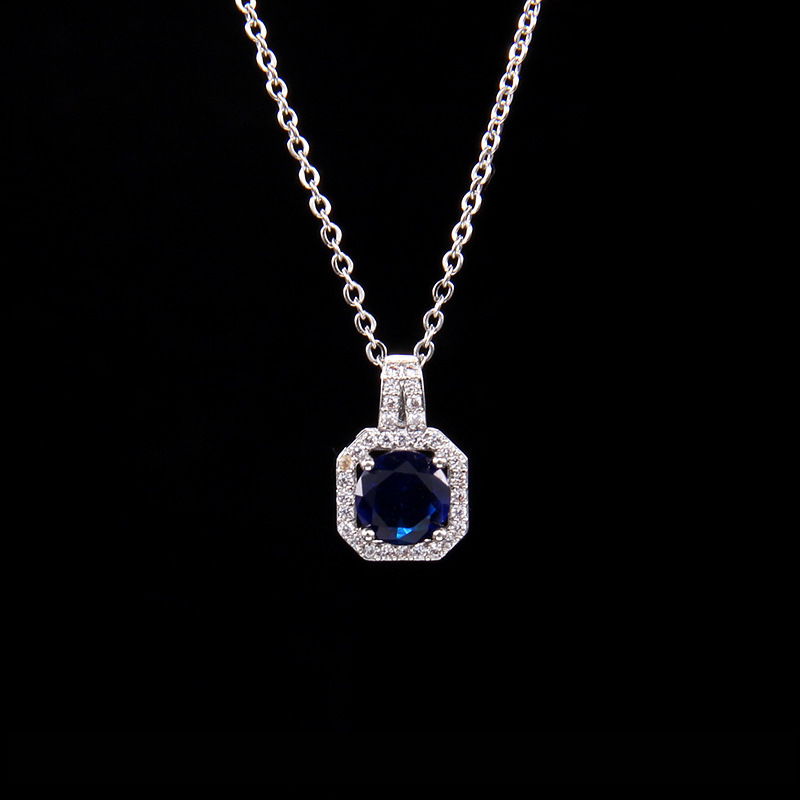 Royal Blue Square Diamond (Single Pendant)