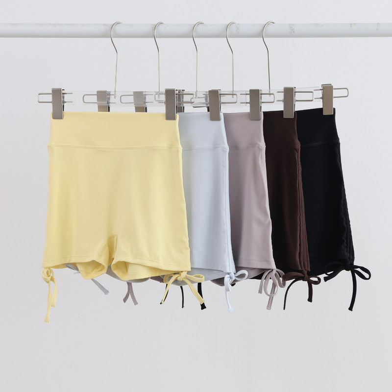 New Style High-Waisted Yoga Pants with Drawstring, Tummy Control, Tight-Fitting, Breathable Shorts for Pilates and Fitness