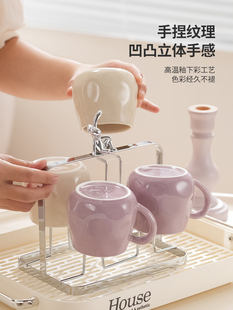 ✅奶油风客厅待客用喝水杯子轻奢凉水壶家用茶水具套装乔迁新居礼