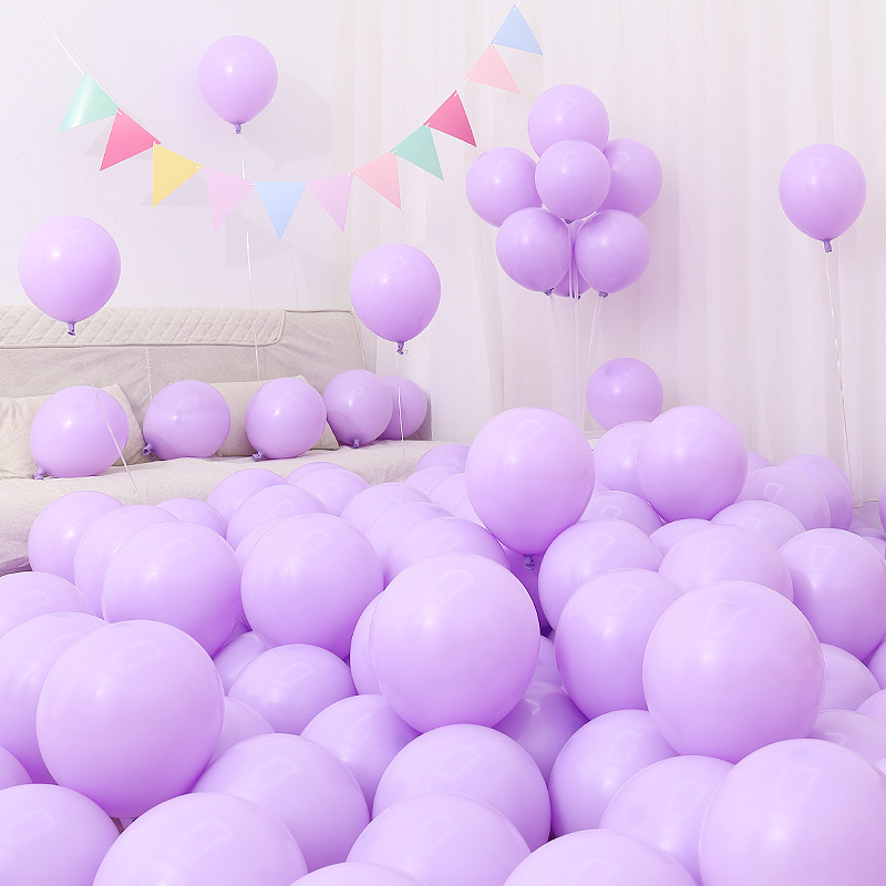 国慶節、中秋節、マカロン風船、卒業式、子供の誕生日デコレーション、シーンレイアウト、ピンク、多色、厚手|undefined