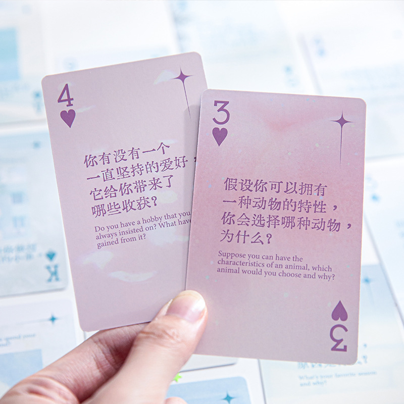 Mr. Paper Q & A Poker Verdad o Qilv Creative Multifuncional Party Juego para romper el hielo Poker Solitaire