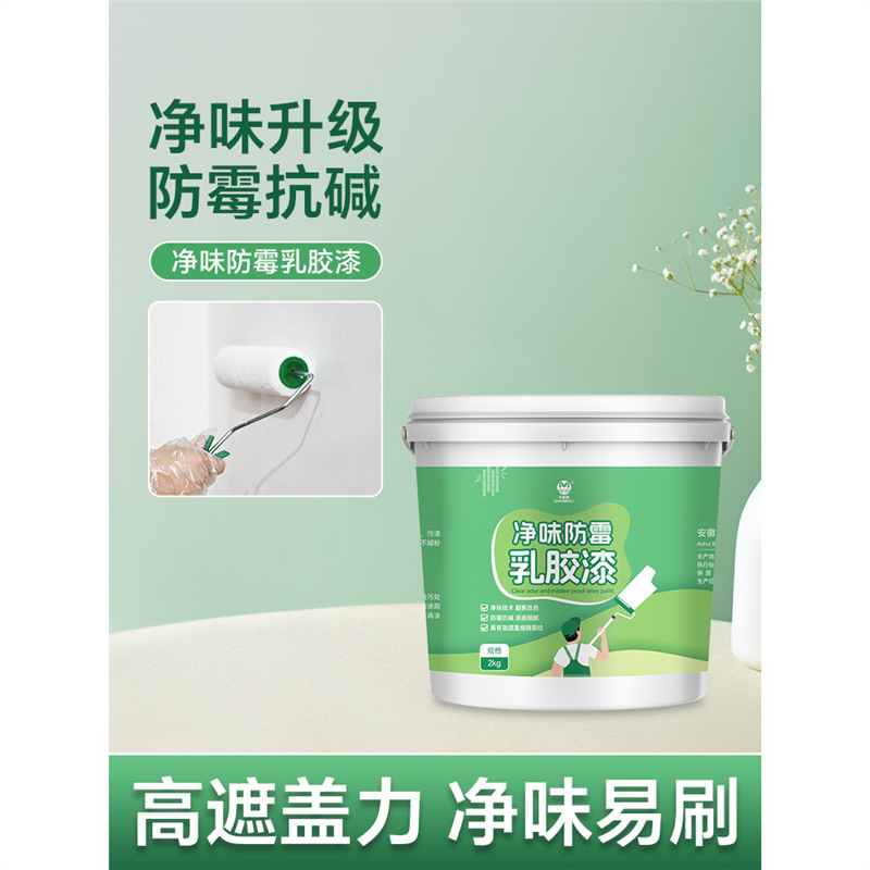 巧美丽 净味防霉涂料家用内墙漆乳胶漆净味环保墙面漆墙面漆