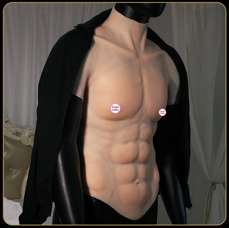Jiuai Silicone Fake Eight-Pack Abs Cosplay Muscle Chest Costume for Adults — detail image 21