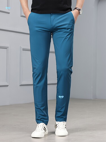 Men's Slim Fit Stretch Casual Pants with Multiple Pockets