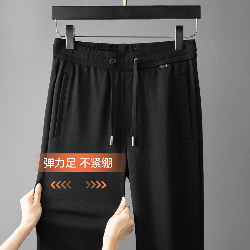 2023 Autumn New Arrival High-End Pure Cotton Straight-Leg Loose Men's Casual Pants Sweatpants Wholesale