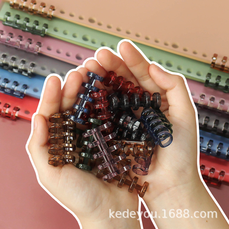 Kedetú 5-agujero anillo de la hoja suelta-Anillo de unión de cinco agujeros de plástico de hoja suelta-clip de la tira de la hoja